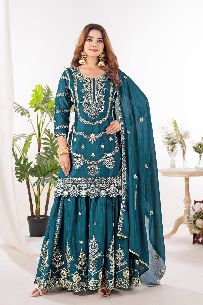 The Rani Pink Ceremonial Heritage Gharara